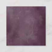 Mauve Pink Roseフローラとパープル結婚のウェブサイト エンクロージャーカード (裏面)