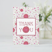  Mauve Pink Spring Floral Thank You サンキューカード (スタンド正面)