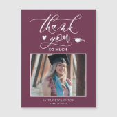 Mauve Purpleスクリプトエレガント卒業ありがとう (正面)