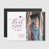 Mauve Purpleミニマル写真卒業ありがとう (正面/裏面)