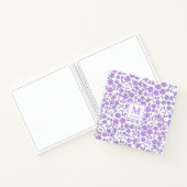 mauve purple Floral Monogram Apron ノートブック (内部)