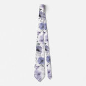 Mauve Purple Lavender Silver Eucalyptus Wedding ネクタイ (正面)