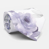 Mauve Purple Lavender Silver Eucalyptus Wedding ネクタイ (ロール)