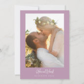 Mauve Purple Minimalistスクリプモダント結婚 招待状 (裏面)