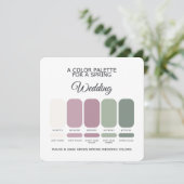 Mauve Sage Green Spring Wedding Palette 2026 Card 招待状 (スタンド正面)