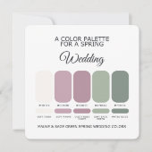 Mauve Sage Green Spring Wedding Palette 2026 Card 招待状 (正面)