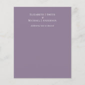 Mauve Sage Rosegold葉の結婚詳細プログラム (裏面)