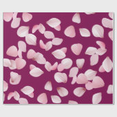 Mauve Sakura Pink Petals Wrapping Paper ラッピングペーパー (フラット)