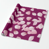 Mauve Sakura Pink Petals Wrapping Paper ラッピングペーパー (アンロールド)