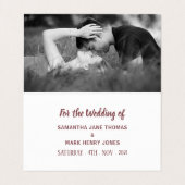 Mauve Sand Dollar, Photo Save The Date Card 名刺 (内部フラット)