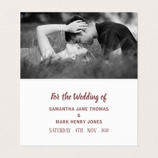 Mauve Sand Dollar, Photo Save The Date Card 名刺 (内部フラット)