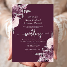 Mauve Silver Floral QR Code Wedding