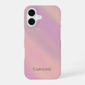 Mauve Soft Blush Pink Custom Name  iPhone 16ケース (裏面)
