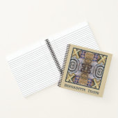 Mauve Tan Brown幾何学的シームレスパターン ノートブック (内部)