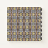 Mauve Tan Brown幾何学的シームレスパターン ノートブック (裏面)