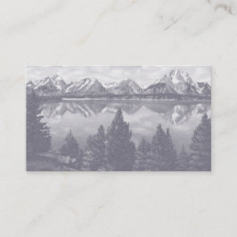 Mauve Vintage Mountain Custom Business Card v3 名刺