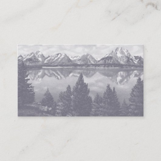 Mauve Vintage Mountain Custom Business Card v3 名刺 (正面)