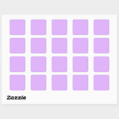 Mauve, violet 淡い色の hex code e0b0ff スクエアシール (シート)