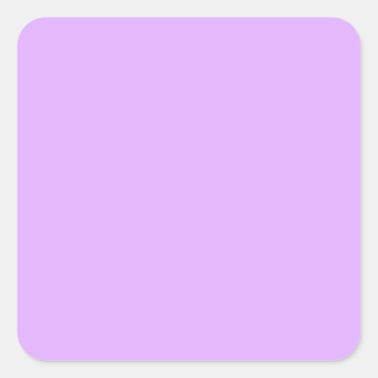 Mauve, violet 淡い色の hex code e0b0ff スクエアシール (正面)