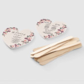 Mauve Water Colorフローラ結婚式プログラム ハンドファン (組立なし)