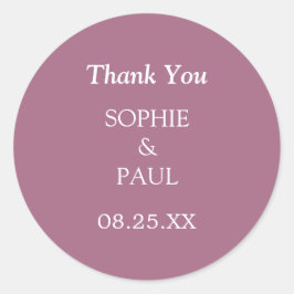 Mauve's エレガント Thank 結婚 You Sticker （Mauve's Thank  ラウンドシール