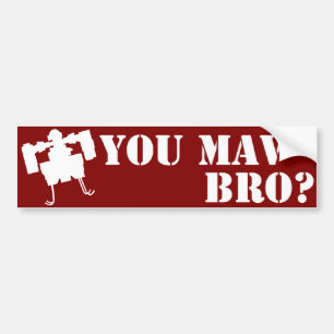 MAV Broか。 赤のバンパーステッカー バンパーステッカー