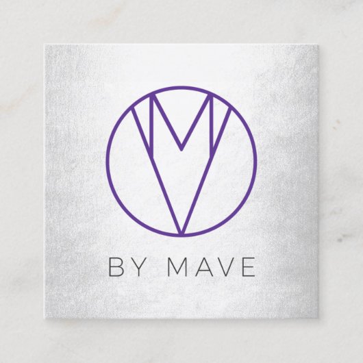 Mave Grayビジネスグラデーションカード1c スクエア名刺 (正面)