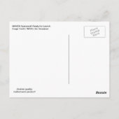 MAVEN宇宙船の打ち上げ準備 ポストカード (裏面)