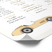 MAVERICKレトロパステルレースカー1年マイルストーン ポスター (角)