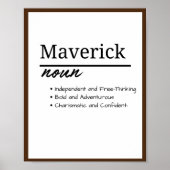 Maverick、Boyパーソナライズされた名前定義 ポスター (正面)