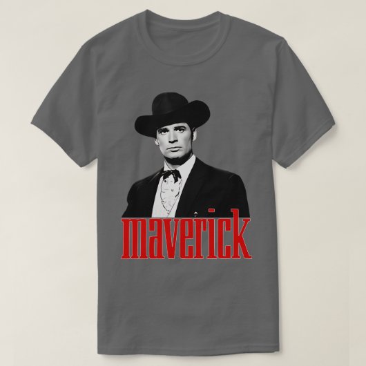Maverick James Garner 50s60sテレビ西部 Tシャツ (デザイン正面)