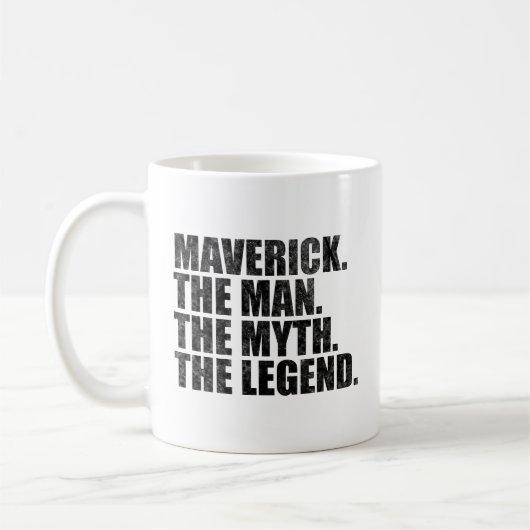 Maverick name,Maverick The Man The Myth The Legend コーヒーマグカップ (左)