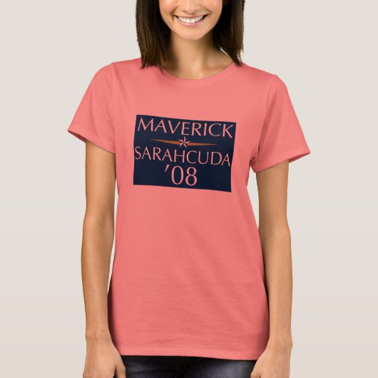 Maverick/Sarahcuda '08レディースリンガーティー Tシャツ (正面)