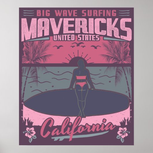 MAVERICKS CALIFORNIA – ビッグウェーブサーフィン ポスター (正面)