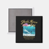 Mavericks California Big Wave Surfing Vintage  マグネット (正面/裏面)