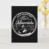 Mavericks Half Moon Y California Big Wave Surfing カード (黄色い花)
