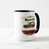  Mavericks Surfing Beach Woody Mug マグカップ (正面右)