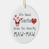 MAW-MAWの写真のクリスマスのオーナメントのテンプレート セラミックオーナメント (右)