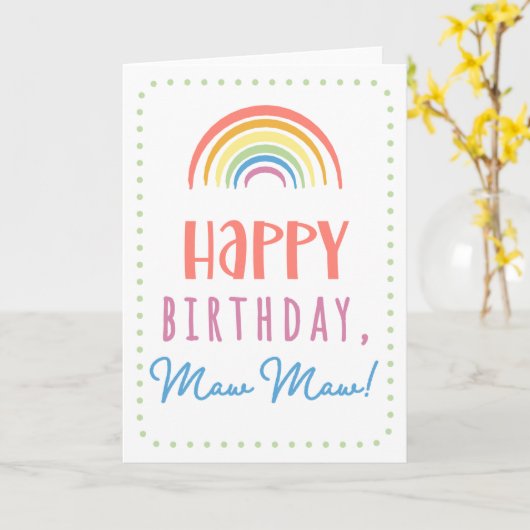 Maw Mawの誕生日カード カード (黄色い花)