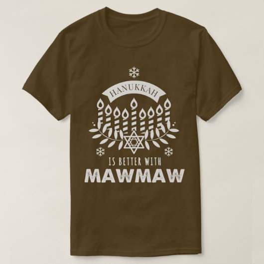 Maw Mawマッチングファミリーの方がハヌカーさん Tシャツ (デザイン正面)