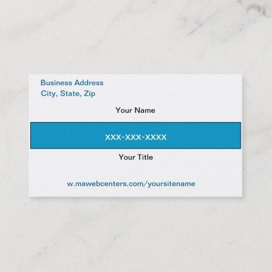 Mawebcenterのディストリビューターの販売の名刺 名刺 (裏面)