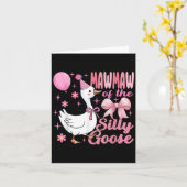 Mawmaw Goose On The Loose Funny Birthday Matching  カード (黄色い花)