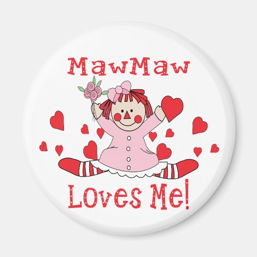 MawMaw Love's me Rag Doll マグネット (正面)