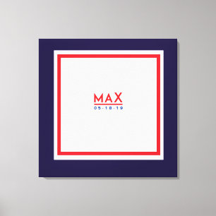 MAXのバー（ユダヤ教の）バル・ミツバーサインインボードメモリ保持 キャンバスプリント