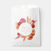 MAXはっきりした明るい赤紫色とオレンジ色のフローラ結婚の フェイバーバッグ (正面)