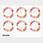 MAXブライトフローラ花びら&プロセッコブライダルシャワー ラウンドシール (シート)