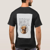 MAX - ゴールデンレトリバー犬の写真Tシャツ Tシャツ (裏面)