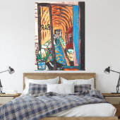 Max Beckmann - Expressionism - Un Bar a Paris 1939 キャンバスプリント (インサイチュ (寝室))