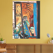 Max Beckmann - Expressionism - Un Bar a Paris 1939 キャンバスプリント (インサイチュ (リビング))