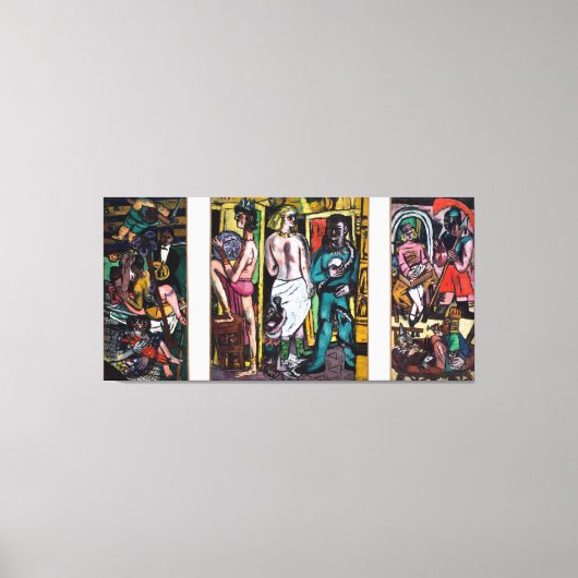 Max Beckmann - German Expressionism - The Acrobats キャンバスプリント (正面)